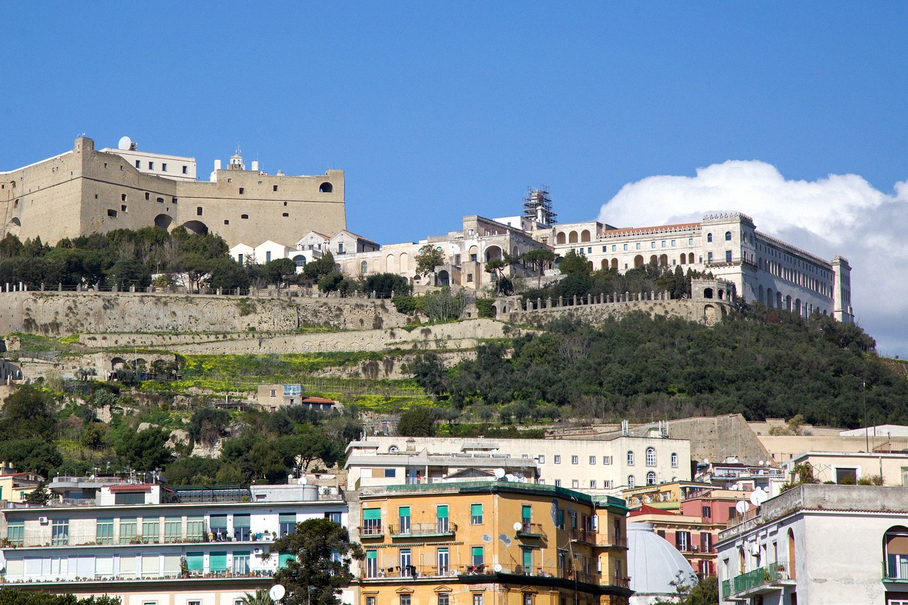 The medieval Castel Sant'Elmo fortress on the Vomero hill above Naples